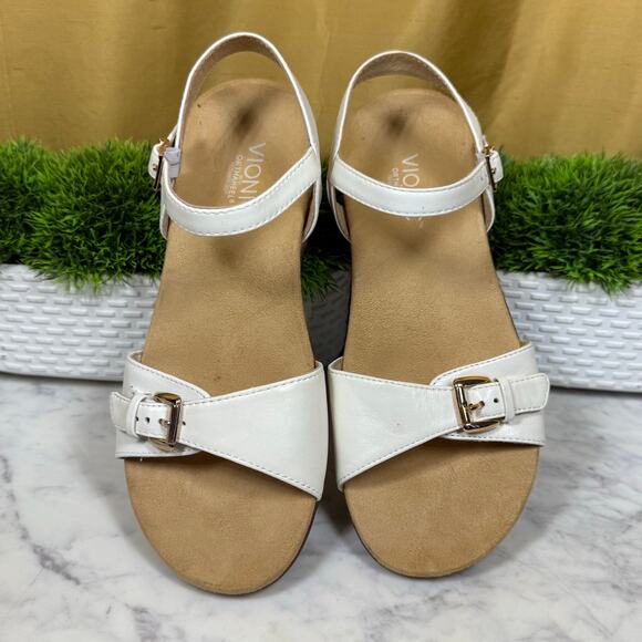 Vionic Womens Size 7 White Alita Sling Back Strap Sandal Comfort - Picture 7 of 8